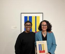 photo of Teresa Fiore and artist Dawit Petros