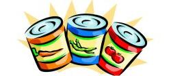 Graphic of food cans.